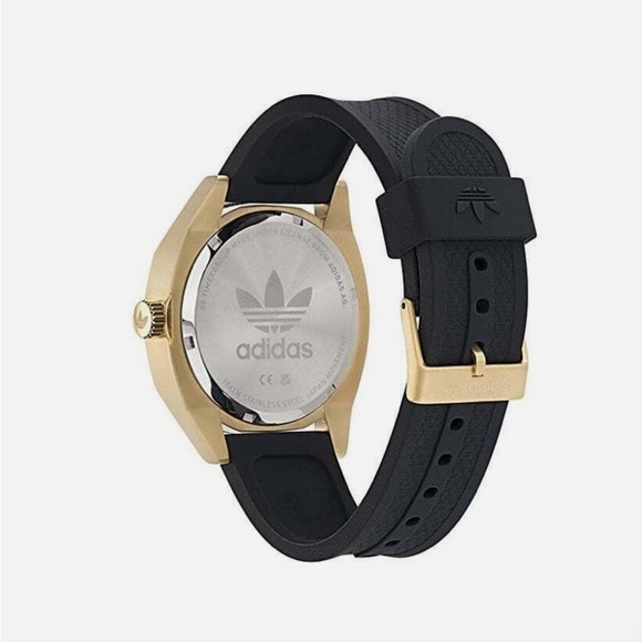 Adidas Gold Black Swim Watch Luxurious 42mm Water Resistant - Picture 3 of 8